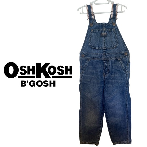 Oshkosh Unisex Denim Overalls Size 3T - Picture 1 of 5